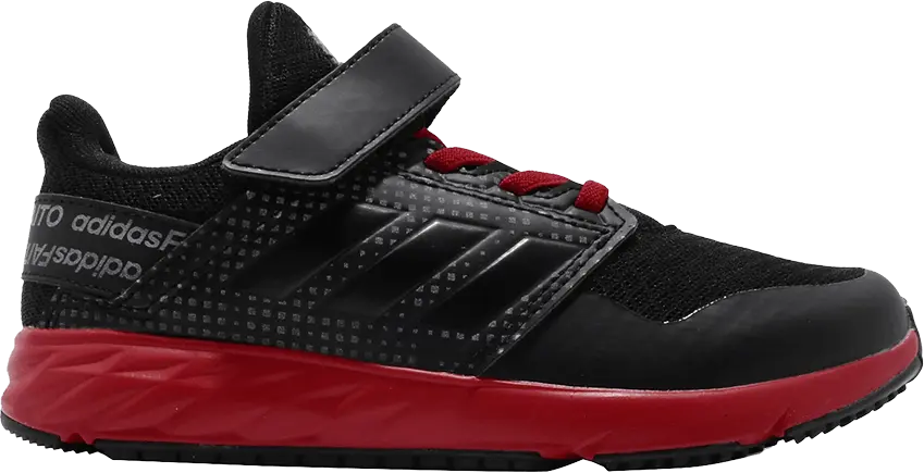  Adidas FortaFaito EL K &#039;Black Red&#039;