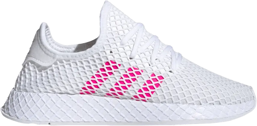  Adidas Deerupt Runner J &#039;White Shock Pink&#039;