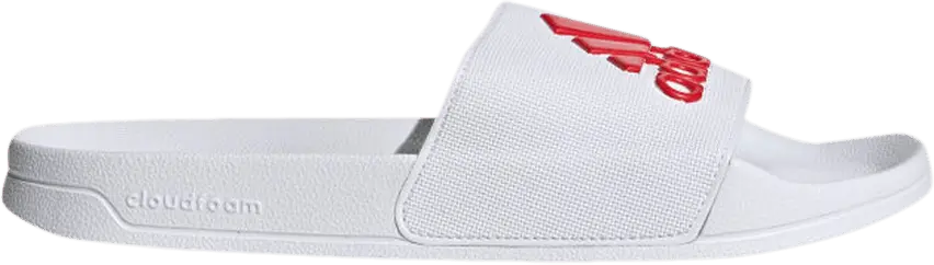  Adidas Adilette Shower Slides &#039;White Active Red&#039;