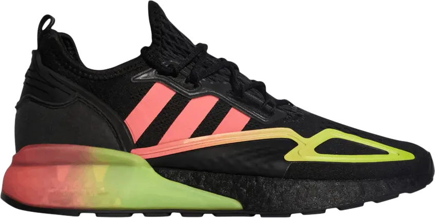  Adidas ZX 2K Boost &#039;Black Signal Green Pink&#039;