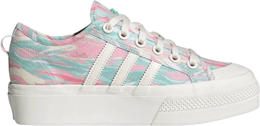  Adidas Wmns Nizza Platform &#039;Pink Frozen Green&#039;