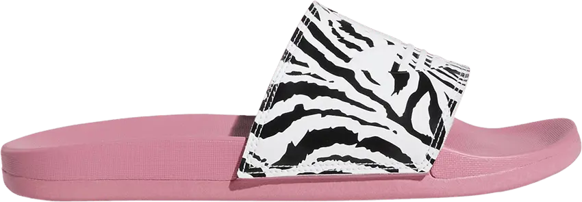  Adidas Wmns Adilette Lite Slide &#039;Rose Tone Zebra&#039;