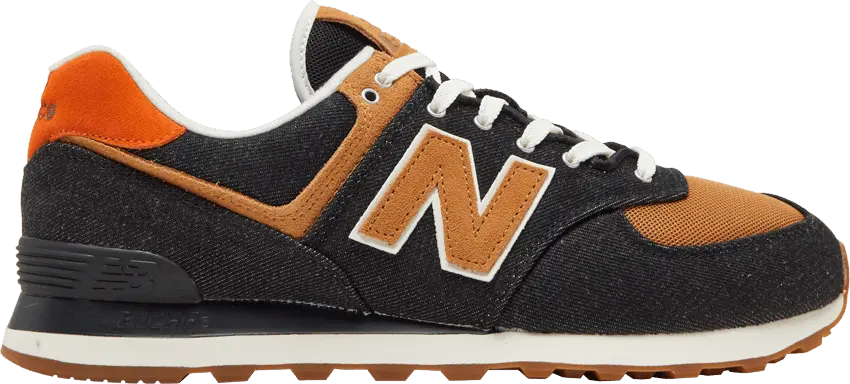  New Balance 574 Black Denim Workwear