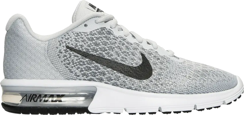  Nike Air Max Sequent 2 Pure Platinum Black (Women&#039;s)