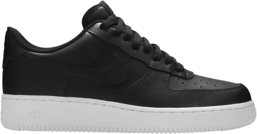  Nike Air Force 1 Low &#039;07 Black White Black