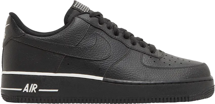  Nike Air Force 1 Low &#039;07 Black White Swoosh