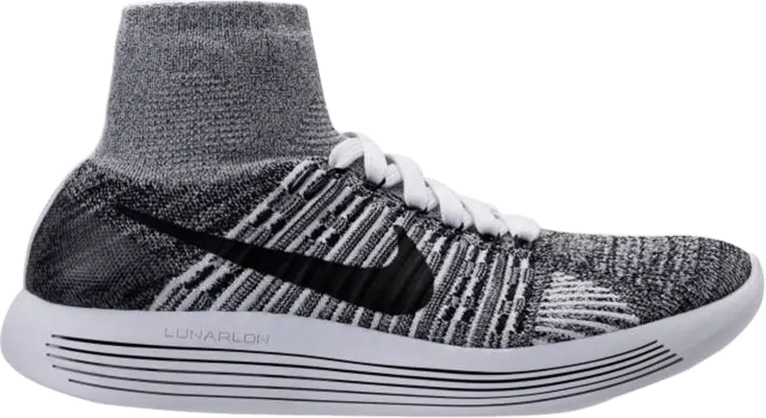  Nike Lunarepic Flyknit White Black (Women&#039;s)