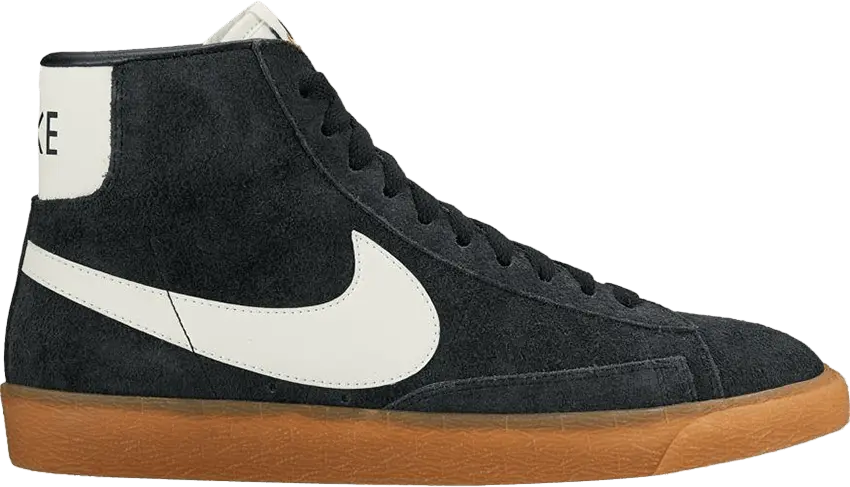  Nike Blazer Mid Suede Vintage Black White Gum (Women&#039;s)