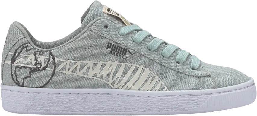 Puma Basket Canvas Winter Jr &#039;Time 4 Change - Aqua Grey&#039;