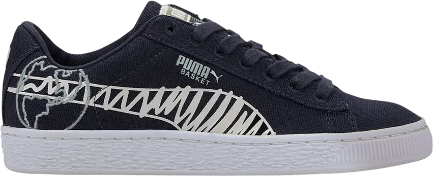  Puma Basket Canvas Winter Jr &#039;Time 4 Change - Peacoat&#039;