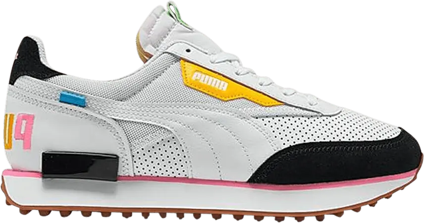  Puma Future Rider Finish &#039;White Flourescent Pink&#039;