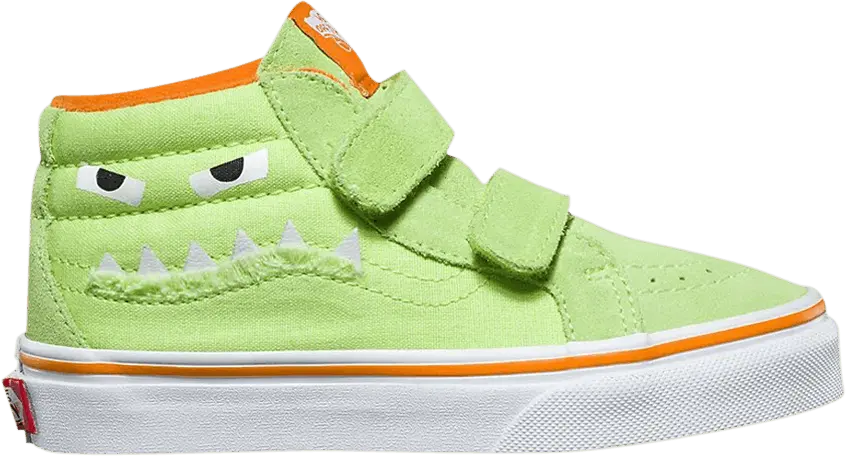  Vans Sk8-Mid Reissue V Kids &#039;Monster Face - Green&#039;