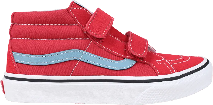  Vans Sk8-Mid Reissue V Kids &#039;Rococco Red Blue&#039;