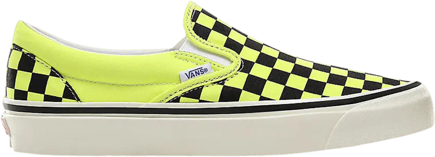  Vans Classic Slip-On 98 DX &#039;Anaheim Factory - Yellow Neon Checkerboard&#039;