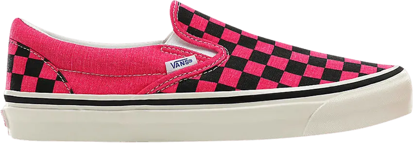  Vans Classic Slip-On 98 DX &#039;Anaheim Factory - Pink Neon Checkerboard&#039;