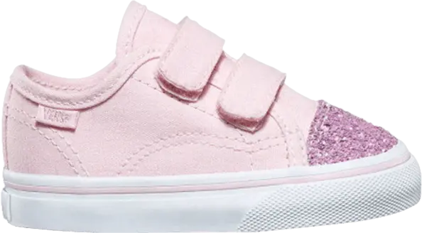  Vans Style 23 V Toddler &#039;Chalk Pink Glitter&#039;