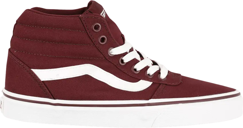  Vans Wmns Ward High &#039;Burgundy&#039;