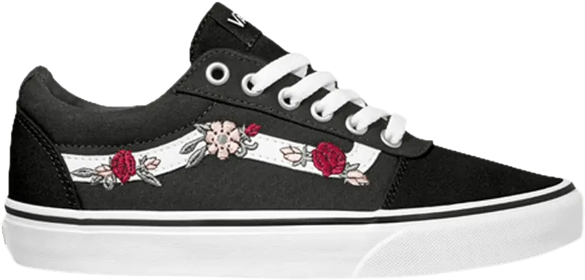  Vans Wmns Ward &#039;Floral Embroidery - Black&#039;