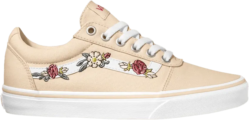  Vans Wmns Ward &#039;Floral Embroidery - Sand Dollar&#039;