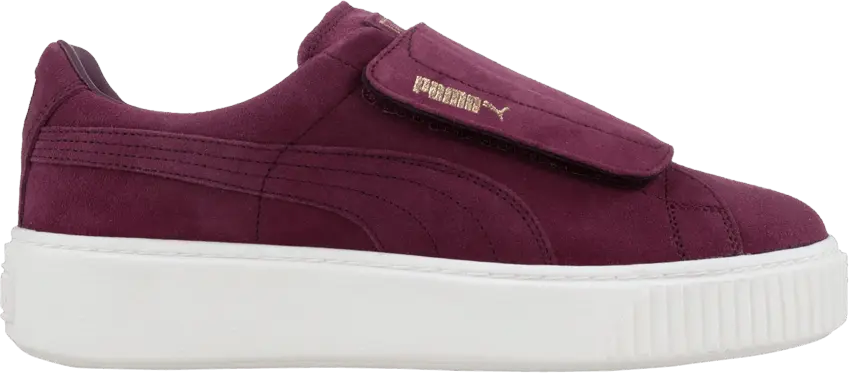  Puma Suede Platform Strap Deep Purple Marshmallow  (Women&#039;s)