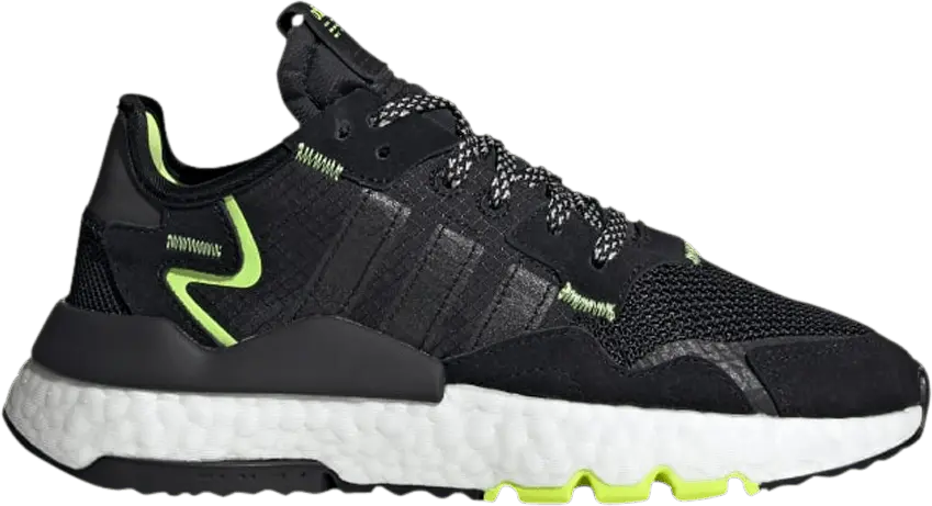  Adidas Nite Jogger J &#039;Black Volt&#039;