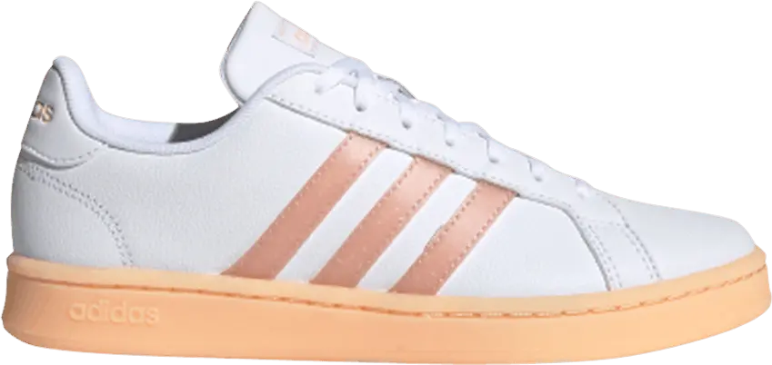  Adidas Wmns Grand Court &#039;White Glow Orange&#039;