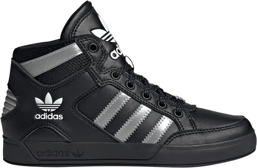  Adidas Hard Court High J &#039;Black Silver Metallic&#039;