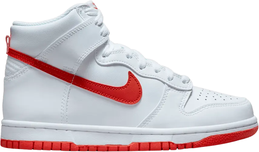  Nike Dunk High GS &#039;White Picante Red&#039;