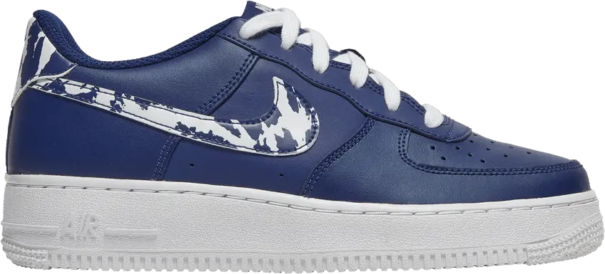  Nike Air Force 1 LV8 1 GS &#039;Splatter Swoosh - Blue Void&#039;