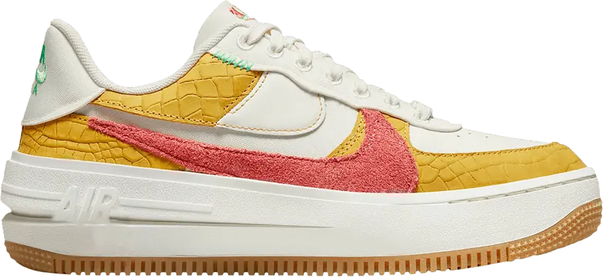  Nike Air Force 1 PLT.AF.ORM Sail Yellow Ocher (Women&#039;s)