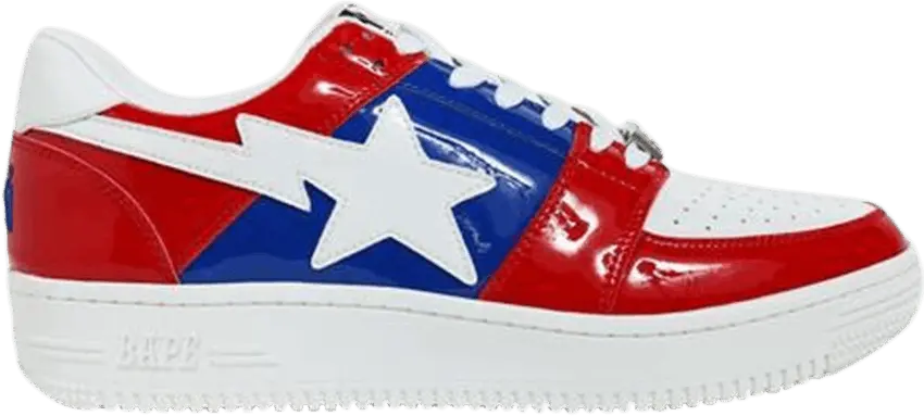  A Bathing Ape Bape Sta Low Tri-Color Red (2018)