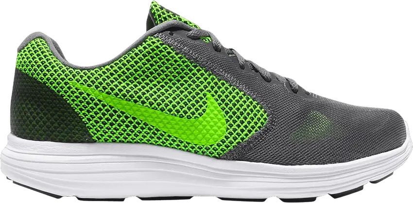 Nike Revolution 3 &#039;Grey Electric Green&#039;