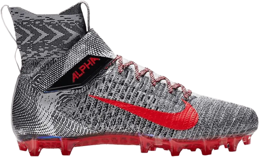  Nike Alpha Menace Elite 2 &#039;Grey Bright Crimson&#039;