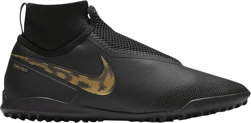 Nike React Phantom Vision Pro DF TF &#039;Black Metallic Gold&#039;