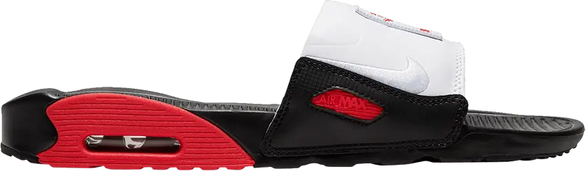  Nike Air Max 90 Slide &#039;Black Chile Red&#039;
