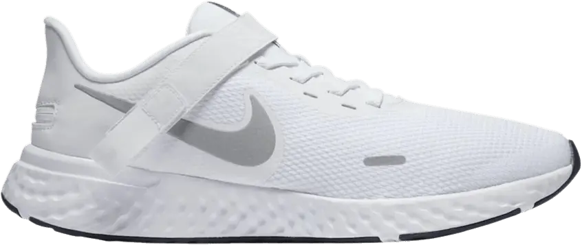  Nike Revolution 5 FlyEase &#039;White Metallic Silver&#039;
