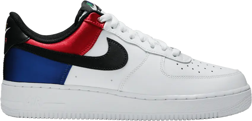  Nike Air Force 1 Low &#039;07 LV8 Unite White Red Blue Satin