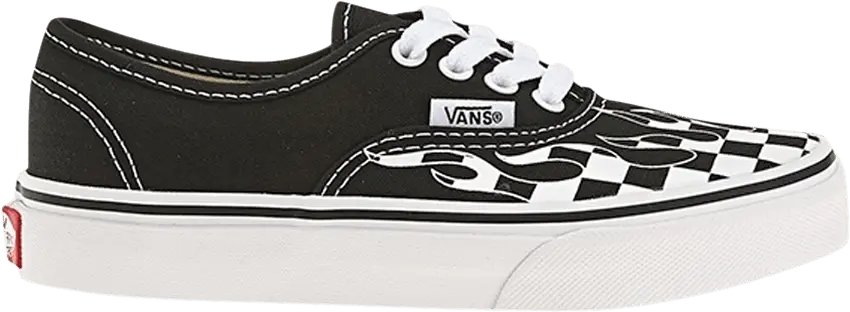  Vans Authentic Kids &#039;Checker Flame - Black&#039;