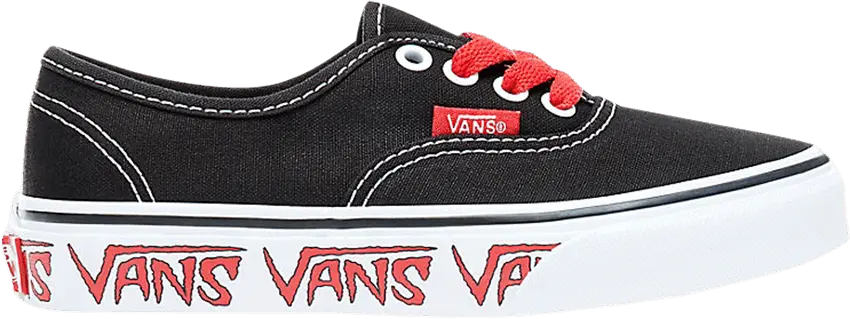  Vans Authentic Kids &#039;Sketch Sidewall - Black Red&#039;
