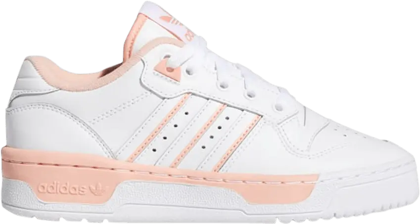  Adidas Rivalry Low J &#039;White Glow Pink&#039;