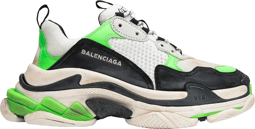  Balenciaga Triple S Mr. Porter Neon Green 2018