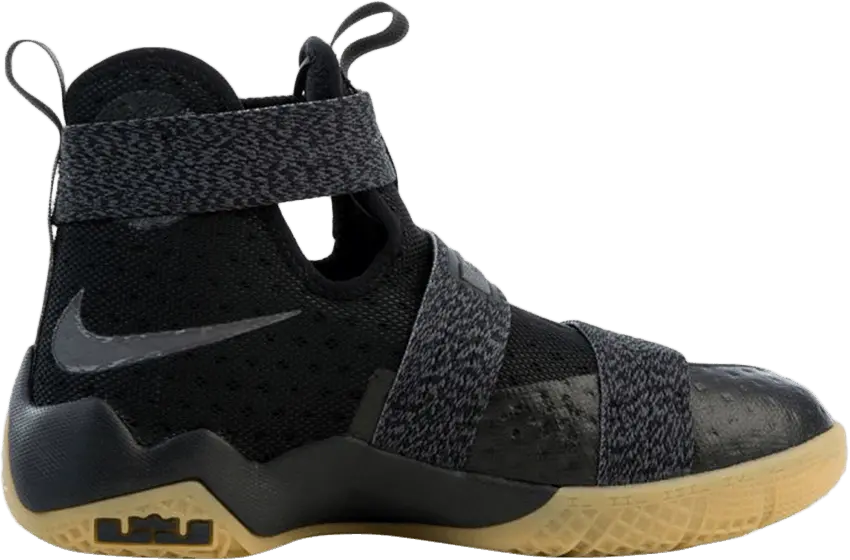  Nike LeBron Soldier 10 GS &#039;Black Metallic Dark Grey&#039;