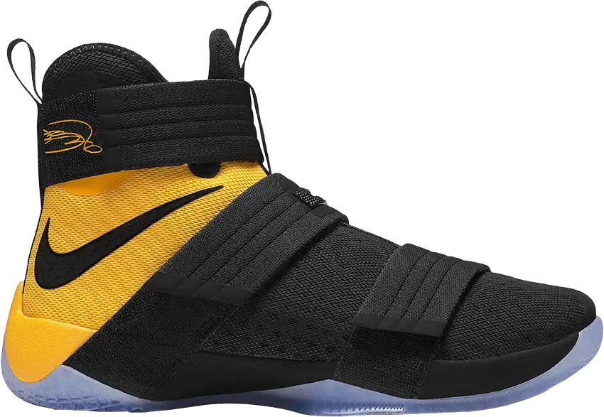  Nike LeBron Soldier 10 GS &#039;Black University Gold&#039;