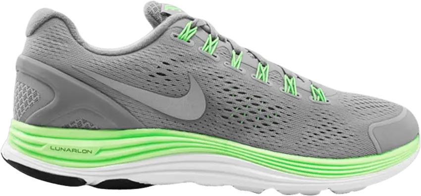  Nike LunarGlide+ 4 &#039;Stealth Electric Green&#039;