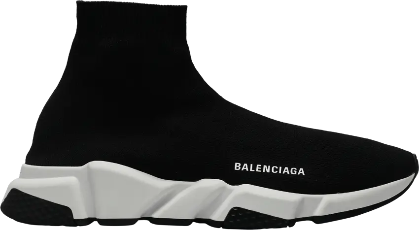  Balenciaga Speed Sneaker &#039;Black White&#039; 2018