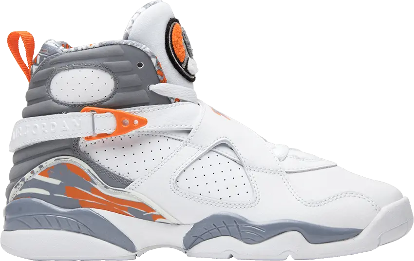  Jordan 8 Retro Orange White (GS)