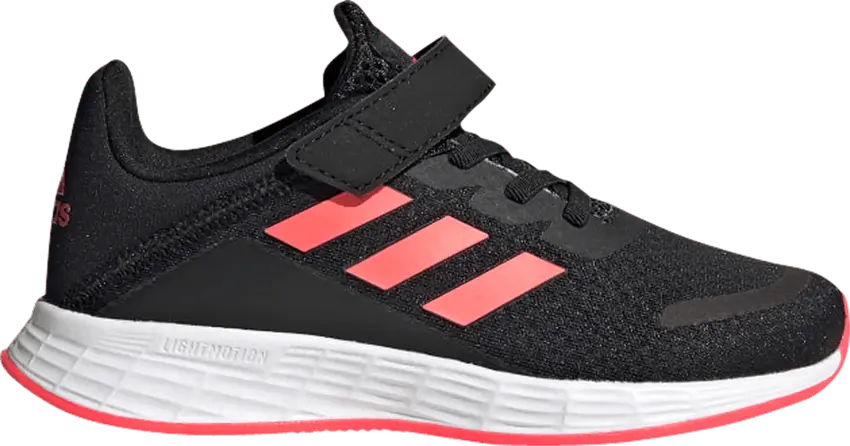  Adidas Duramo SL Little Kids &#039;Black Signal Pink&#039;