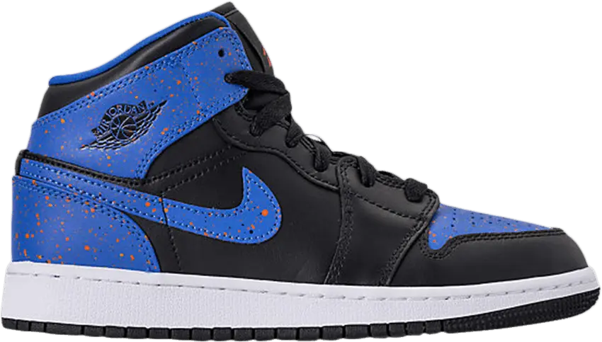  Jordan 1 Mid Royal Paint Splatter (GS)