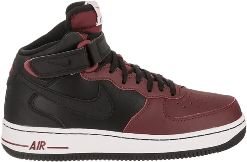  Nike Air Force 1 Mid GS &#039;Black Team Red&#039;