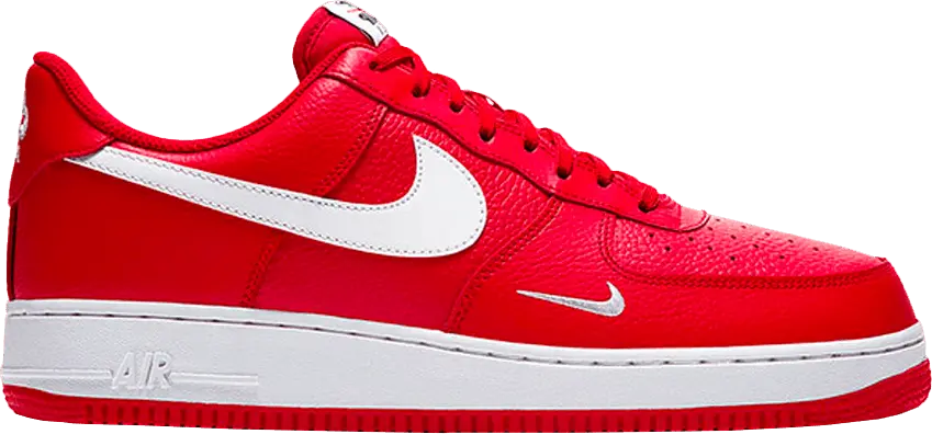  Nike Air Force 1 University Red/White-White